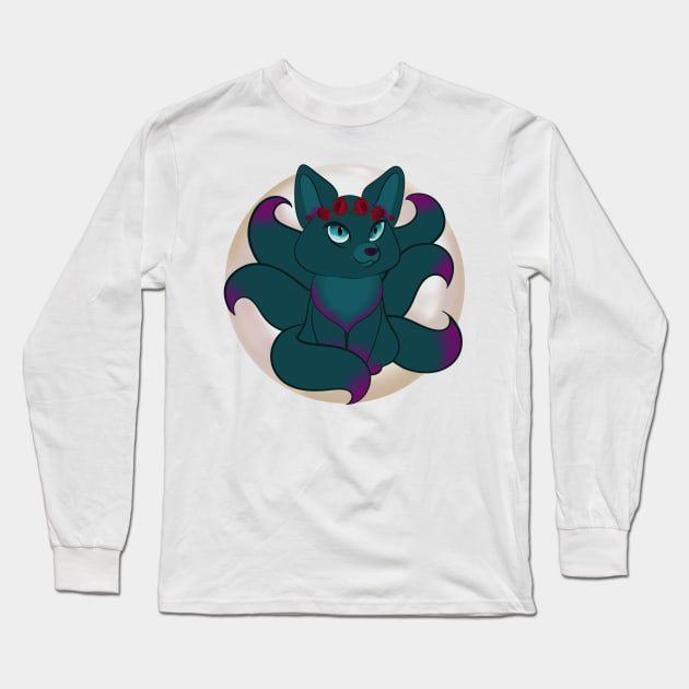 June Kitsune Long Sleeve T-Shirt by Feisty Designs 